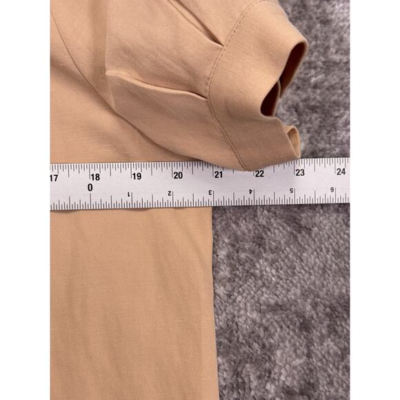 CO Collection Top Large Womens Silk Linen Twill Button Front Blouse - Picture 4 of 8